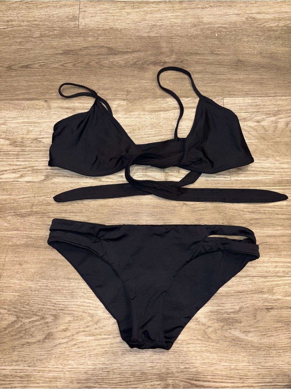 L*SPACE Reversible Black Bikini Set | Medium | Made in USA